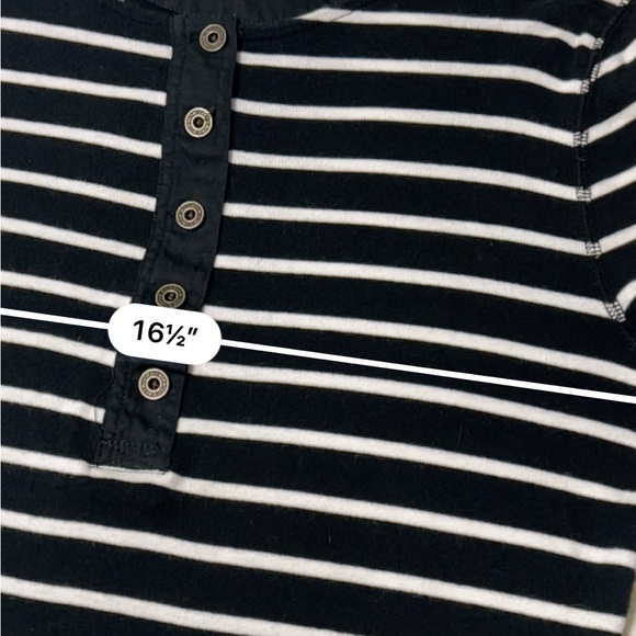 LRL Striped 3/4 Sleeves Top M - Picture 6 of 8